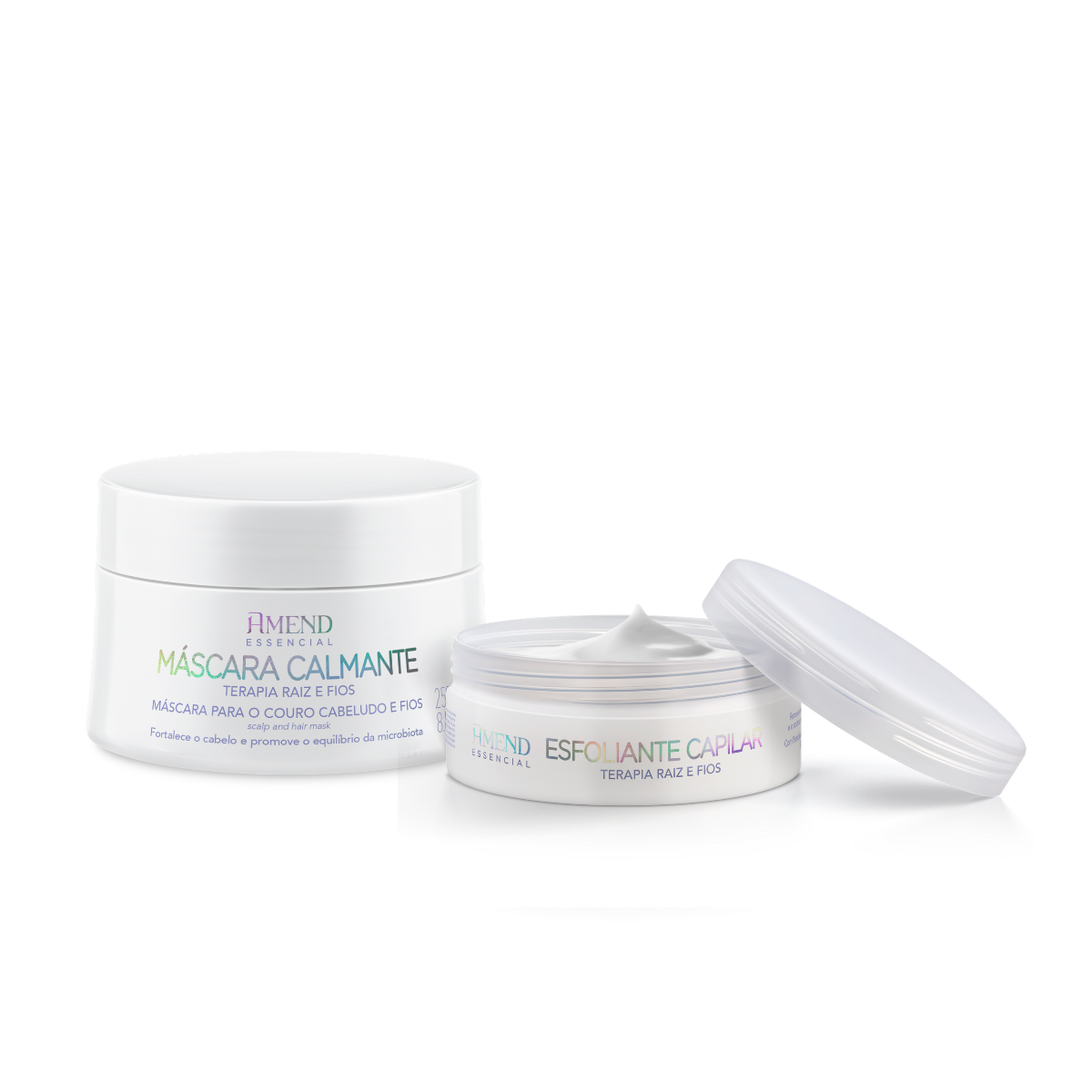 Kit Esfoliante Capilar + M&aacute;scara Calmante Para Couro Cabeludo | Amend Terapia Raiz e Fios